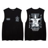 Men Vest Graffiti Sleeveless T-shirt Men and Women Couple Sports Vest