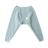 Women Sweater Knitwear Sexy Short Navel Knitted Top High Waist Loose Plush Cardigan Coat