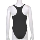 Women Jumpsuit Summer V-neck Jumpsuit Sleeveless T-shirt Top