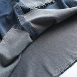 Women Jacket Loose Retro Leisure Washed-out Shirt Coat