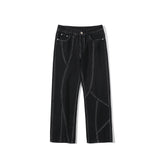 Men Jeans Vintage Jeans Straight Loose Pants