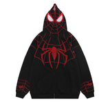 Men Hoodie Spider-Man Couple Hoodies Hiphop Zipper Cardigan Hoodie