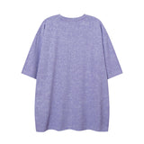 Men T Shirt Butterfly Embroidered Patch Distressed Short Sleeve T-shirt