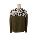 Women Knitted Sweater Autumn Long Sleeve Leopard Print Sweater