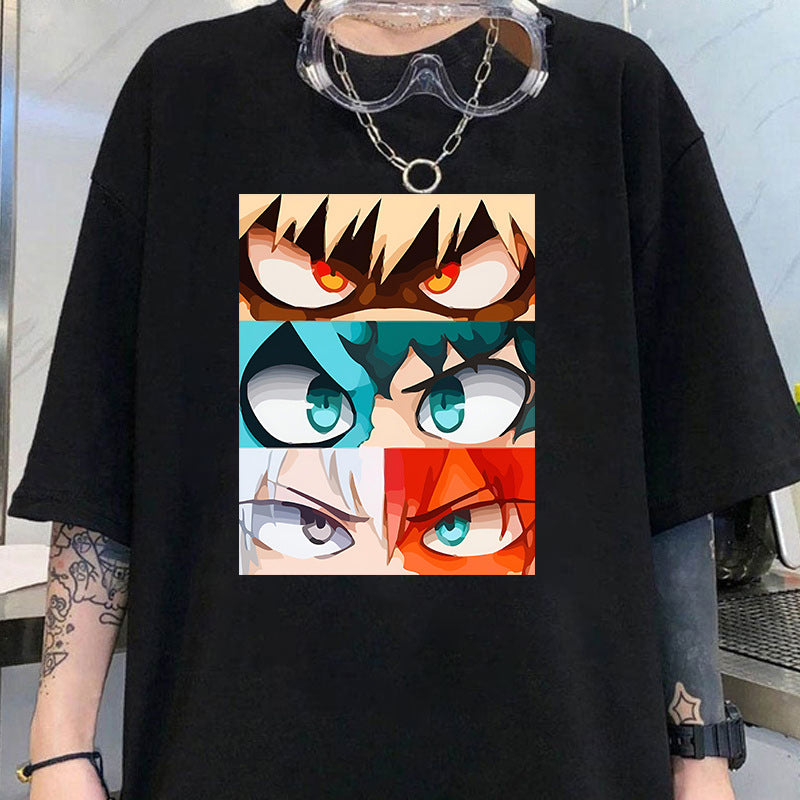 2024Hot Deku Bakugou Katsuki Todoroki Shoto Printed T-shirts