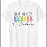 Treat All Peeps with Kindness T-Shirt, Funny Rabbit Bunny