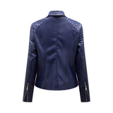Red Leather Jacket Short Spring and Autumn Leather Slim Lapel Motorcycle Clothing