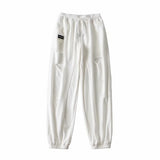 Women Sweatpants Ripped Leisure Sports Pants Loose Close up Ankle-Tied Sweatpants