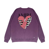 Amiri Long Sleeved Shirt Fashion Brand Crew Sweatshirts round Neck Sweater