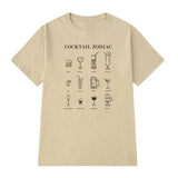 Cocktail Zodiac Women Funny T Shirts Hipster Alcohol