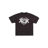 Mens T-shirts HUMAN Letter Print Short Sleeve Loose T-Shirt