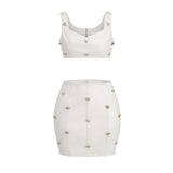 Women Dresses Casual Suit Sexy Hip Skirt Two-Piece Set (Zns0409)