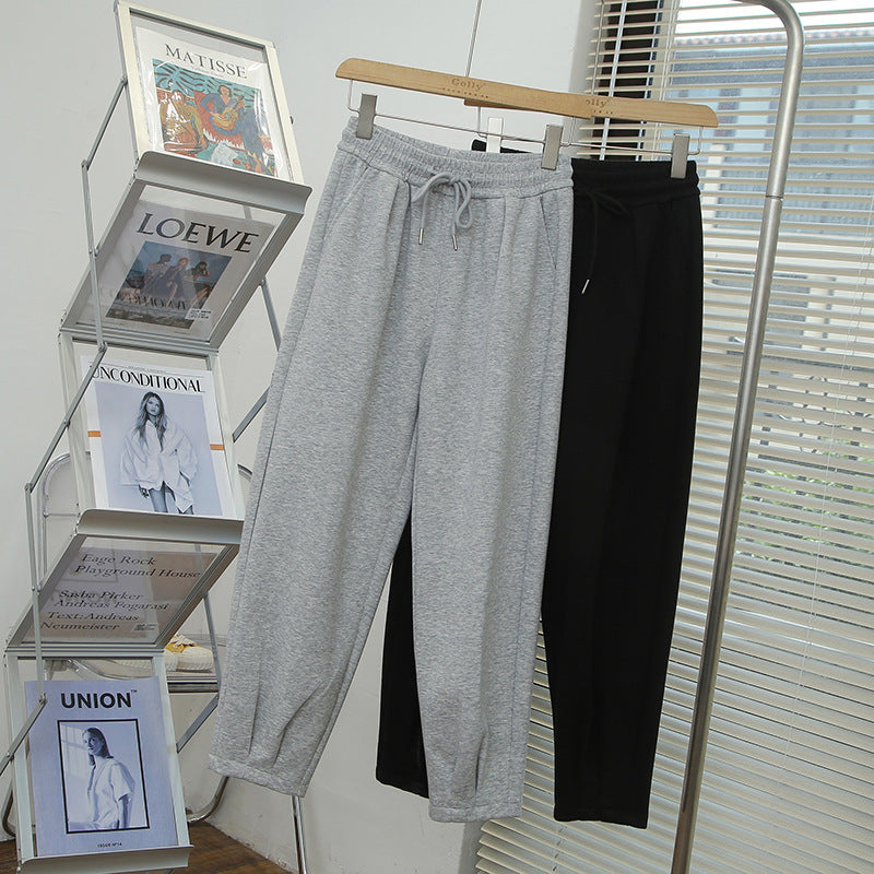 Women Sweatpants Autumn Harem Pants Straight Sweatpants Wide Leg Pants