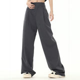 Men Sweatpants Casual Suit Pants Men's Straight Long Pants Loose Wide Leg Floor Pants