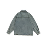 Unisex Jacket Denim Jacket Men and Women Couple Jacket Washed Top