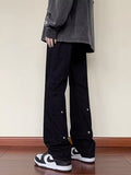 Men Jeans Spring and Autumn Straight-Leg Pants Loose Flared Trousers