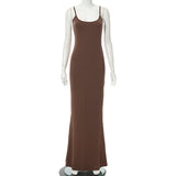 Women Dresses Casual Sleeveless Slim Fit Camisole Dress (Bla0420)