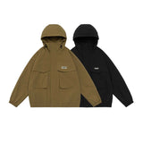 Unisex Jacket Autumn Outdoor Dark Plaid Shell Jacket