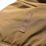 Unisex Winter Cotton Coat Zipper Pocket Decoration Stand-up Collar Cotton-Padded Clothes Vintage Loose Cotton Coat