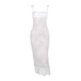 Women Dresses Shoulder Strap Slim Strap Lace Dress