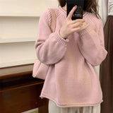 Women Knitwear Autumn and Winter round Neck Knitwear Loose Sweater