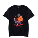 2024Funny Pochita Print T-shirt Summer Anime Pattern Print T