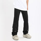 Men Jeans Straight Jeans Loose Wide Leg Pants Denim Trousers