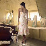 Women Dresses Summer Slim Fit Long Dress Pattern Satin Sling Dress