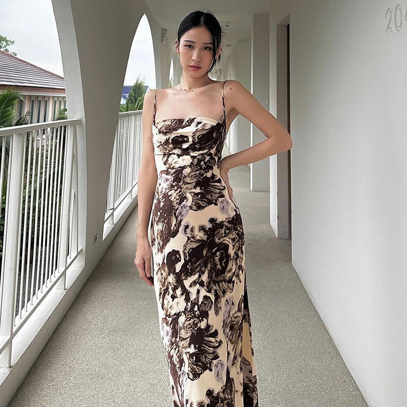 Women Dresses Summer Sexy Slim Hip Long Dress Casual Suspender Skirt