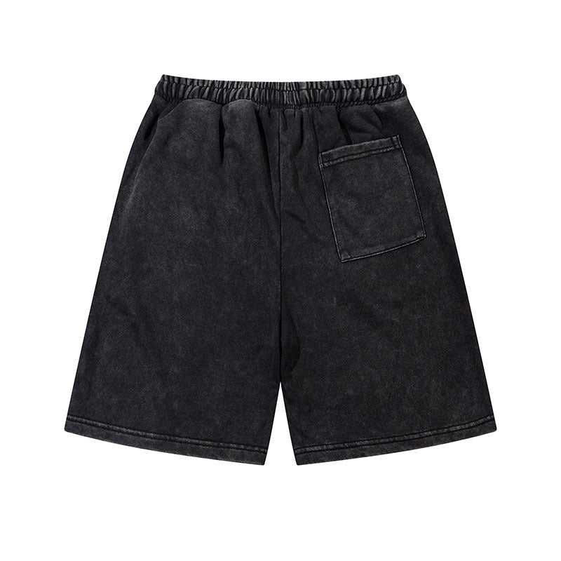 Men Shorts Retro Washed Distressed Shorts Loose Track Pants