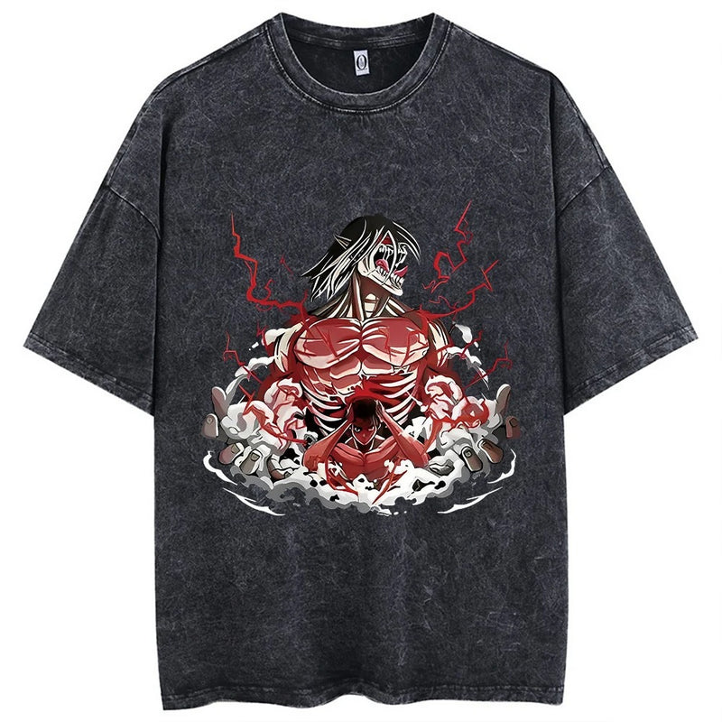 2024Hip Hop Oversized Streetwear Vintage T-shirts Japanese