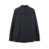 Unisex Vintage Shirt Loose Pendant Striped Long Sleeve Shirt