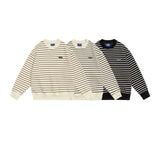 Unisex Hoodie Autumn Striped Printed Sweater