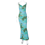 Women Dresses Summer Slim Fit Backless Sling Dress