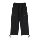 Men Sweatpants Workwear Casual Pants Men's Solid Color Straight-Leg Trousers