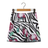 Women Dresses Summer Mesh Printed Camisole Mesh Skirt Suit (Xds0414)