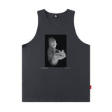 Men Vest Cartoon Printed Vest Loose Summer Sleeveless T-shirt Men and Women