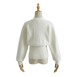 Women Sweater Knitwear V-neck Knitted Cardigan Female Autumn and Winter Loose Sweater Coat