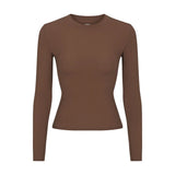 Women T-shirt Autumn Crew Neck Long Sleeve Turtleneck Top