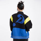 Men Jacket Coat Baseball Uniform Jacket Men's Autumn and Winter Racing Suit Baggy Coat