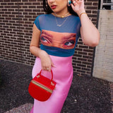Women T-shirt Summer Retro T-shirt Women's Loose Top