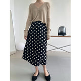 Women Skirt Autumn Sheath Polka Dot Skirt