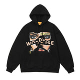 Men Hoodie Vintage Patch Letter Hooded Sweater Women's Loose Couple Autumn Hoodie