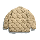 Unisex Winter Cotton Coat Baseball Collar down Jacket Vintage Liner down Jacket
