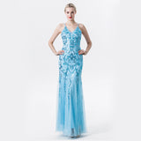 Flappers 1920S Dress Sequined Suspender Dress Sexy Backless Dress