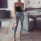 Women Jumpsuit Autumn and Winter Sling Solid Color Sexy Jumpsuit