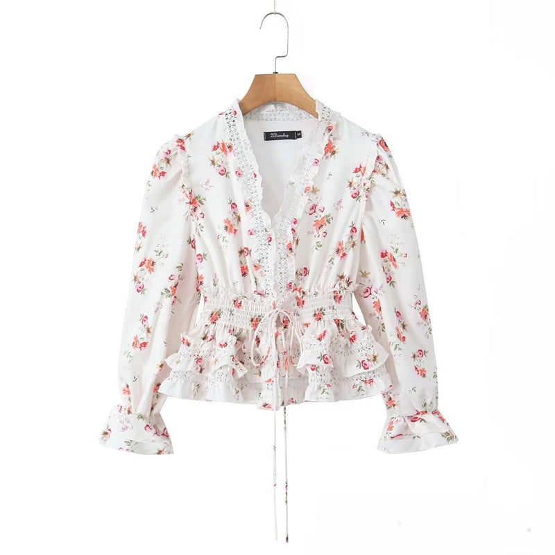 Women Tops Summer Cardigan Button Lace Shirt Top