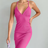 Corset Dress Sexy Deep V-neck Slim Strap Dress