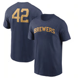 MLB T-Shirts MLB Brewers T-Shirts Sports T-Shirts Printed Short Sleeves