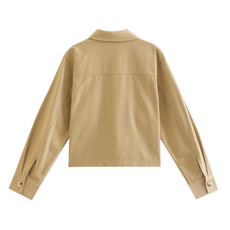 Women Jacket Autumn Motorcycle Short Jacket Vintage Top